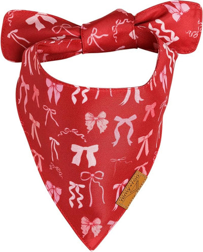 Remy+Roo Dog Bandanas - 2 Pack | Be Mine Valentine's Day Dog Bandanas Set | Premium Durable Fabric | Patented Shape Bandanas for Dogs (Be Mine, Large)
