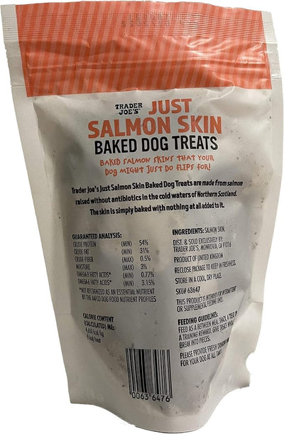 Trader Joe's Just Salmon Skin Baked Dog Treats 2oz -Pack of 2