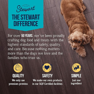 Stewart 100% Chicken Liver Dog Treats, 2.5 oz Pouch, ~45 Pieces, Freeze Dried Raw, Single Ingredient, 60% Protein Training Treats or Meal Topper, Grain Free, Gluten Free