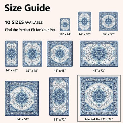 Washable Pee Pads for Dogs, Reusable Puppy Potty Training Pads, Ultra-Absorbent Thick Waterproof Leak-Proof Non-Slip Pads & Mat for Crate, Playpen, Floor, Whelping & Housebreaking , 1 Pack 72"x72"