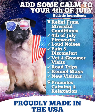 Well Loved Calming Chews for Dogs - Dog Calm Treats, Made in USA, Vet Developed, Behavior Support, Stress, Separation, Fireworks, Travel, Melatonin, Natural & Holistic, 90 Count