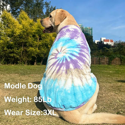 Dog Cotton Colorful Purple T-Shirts Soft and Stretchy Dog Shirt Pajamas Pets Clothes for Extra Large Dogs(3XL Purple)