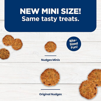 Blue Buffalo Nudges Minis Chicken Pot Pie Recipe, Natural Dog Treats Mineral-Enhanced for Flavor, 10 oz. Bag (Pack of 6)