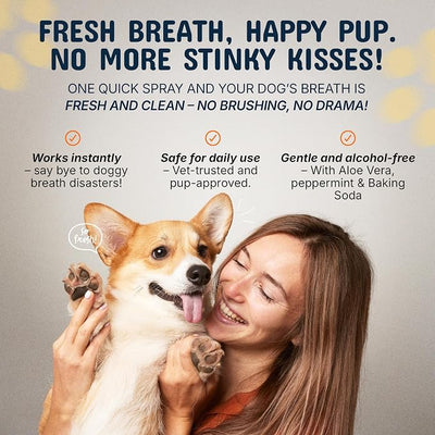 Pets are Kids Dog Dental Spray - 8oz Premium Dog Breath Spray & Dental Care - Natural Breath Freshener, Fights Tartar, Plaque & Gum Disease, Mouthwash for Dogs & Cats - Mint Formula Water Additive
