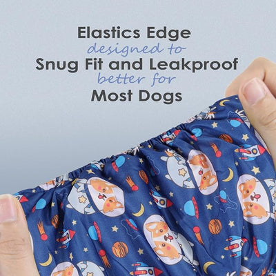 wegreeco Washable Male Dog Belly Band (Stylish Pattern)- Pack of 3 - Washable Male Dog Belly Wrap, Dog Diapers Male (Funny Dogs, Small)