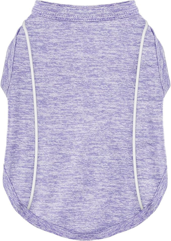 Stay Safe at Night: Stylish Reflective Strip Dog Shirt & Tank Top - Soft, Breathable Clothes with Sun Protection, Quick Dry, Stretchy, Lightweight for Small to Large Dogs Purple 3XL