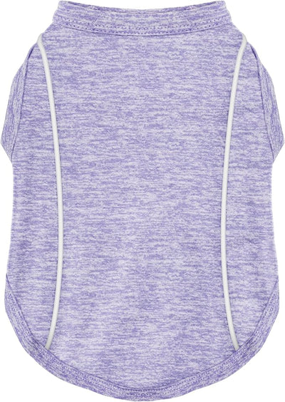 Stay Safe at Night: Stylish Reflective Strip Dog Shirt & Tank Top - Soft, Breathable Clothes with Sun Protection, Quick Dry, Stretchy, Lightweight for Small to Large Dogs Purple M