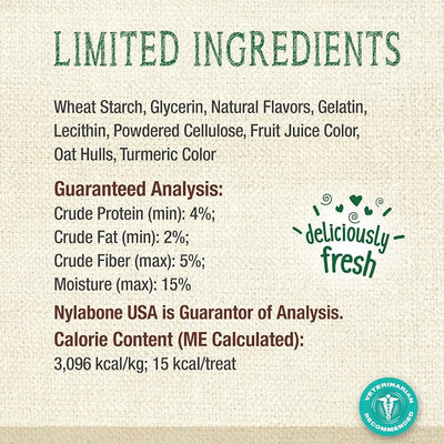 Nylabone Nutri Dent Dog Dental Chews - Natural Dog Teeth Cleaning & Breath Freshener - Dental Treats for Dogs - Fresh Breath Flavor, Mini (32 Count)