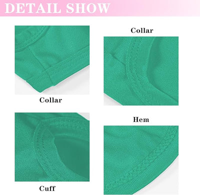 2 Pack Solid Color Dog Shirts - Lightweight, Quick Dry, Breathable Pet T-Shirts for Small to Large Dogs - Stretchy, Durable, Ideal for All Seasons and Holidays.Pink Green XS