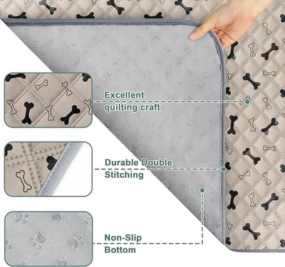 Eterish Reusable Washable Pee Pads for Dogs Large/Extra Large 36'' x 41'' 2 Pack, Absorbent Pet Puppy Dog Training Pads Non-Slip, Waterproof Whelping Potty Pads for Dogs Leak-Proof