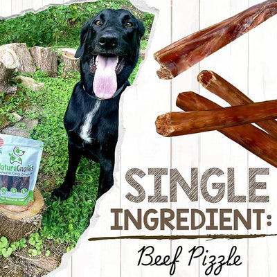 Nature Gnaws USA Steer Sticks for Dogs 5-7" (8oz) - Mixed Thickness - Long Lasting for Aggressive Chewers and Large Dogs - Natural Beef Bully Dog Chew Bones