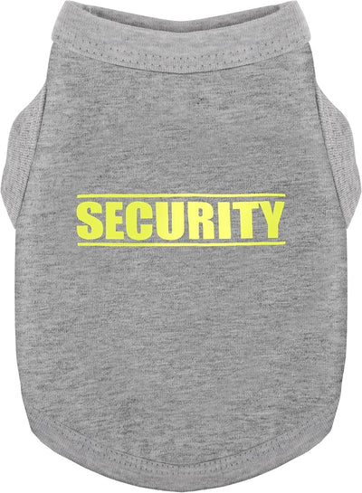 Discover Cozy Cotton Canine Wear: Soft, Lightweight, and Breathable Dog Shirt Vest with Eye-Catching Graphics(Security), Keeping Your Furry Friend Warm and Comfy! Grey 4XL