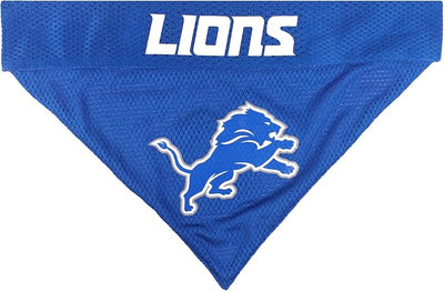 Pets First NFL Detroit Lions Reversible Bandana Size XX-Large for Dogs & Cats. 2 Sided Sports Bandana, Premium Embroidery Team Logo, Many NFL Teams Available