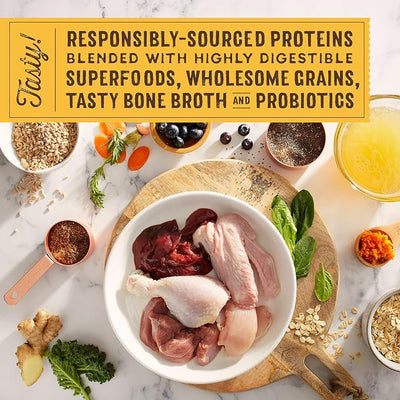 Stella & Chewy's SuperBlends Raw Coated Wholesome Grains Cage-Free Chicken & Duck Recipe with Superfoods, 3.5 lb. Bag (Pack of 3)