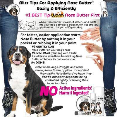 The Blissful Dog Greater Swiss Mountain Dog Unscented Nose Butter - Dog Nose Butter, 8 Ounce