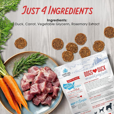 Farmland Traditions Filler Free Dogs Love Duck & Carrot Premium Jerky Treats. (2.5 lb)