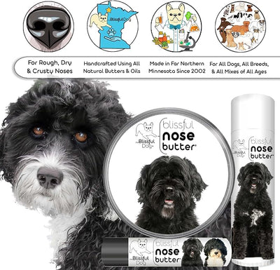 The Blissful Dog Portuguese Water Dog Unscented Nose Butter - Dog Nose Butter, 4 Ounce