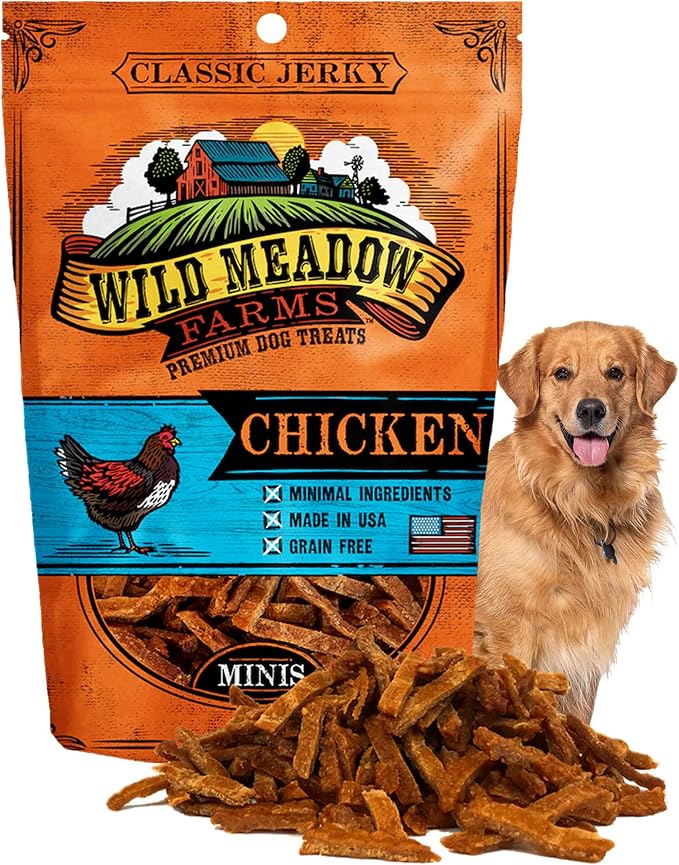 Classic Chicken Minis, Soft Jerky Training Treats for Dogs, Grain-Free, All-Natural & Perfectly Sized for Training, High-Value Rewards in a Convenient 3.5 Ounce Pouch