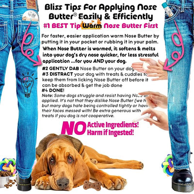 The Blissful Dog Fawn Boxer Nose Butter for Dry, Cracked Skin, Lick-Safe Dog Nose Balm with Moisturizing Shea Butter, Almond, Olive, and Essential Oils, Pet Supplies, Uncented, 1 oz.