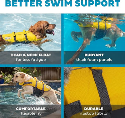 Outward Hound Granby Splash Yellow Dog Life Jacket, Large