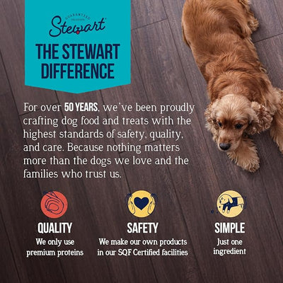 Stewart 3 in 1 Multi Flavor Variety Dog Treats, 9 oz, Freeze Dried Raw, Single Ingredient, High Protein Training Treats or Meal Topper in a Resealable Tub, Grain-Free, Gluten-Free