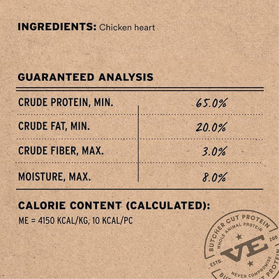 Vital Essentials Freeze Dried Raw Chicken Hearts Dog Treats | Single Ingredient | Premium Quality | Grain Free Treats for Dogs, 1.9 oz Bag