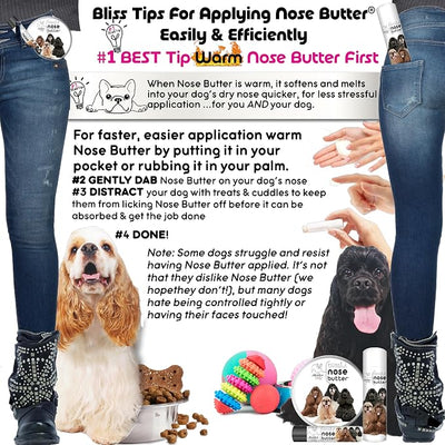 The Blissful Dog Cocker Spaniel Nose Butter, Versatile Dog Nose Balm for Dry Nose, Handcrafted Nose Moisturizer, Easy-to-Apply Dog Essentials, Unscented, 2 oz.