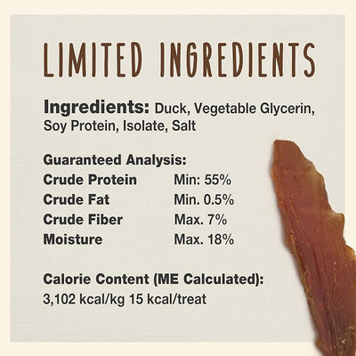 Cadet Gourmet Duck Jerky Dog Treats For Training - Healthy & Natural Dog Training Treats for Small & Large Breeds - Inspected & Tested in USA (14 oz.)