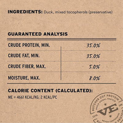Vital Essentials Freeze Dried Dog Treats | Duck Bites, Single Protein | Premium Quality | Grain Free Training Treats for Dogs, 2 oz Bag