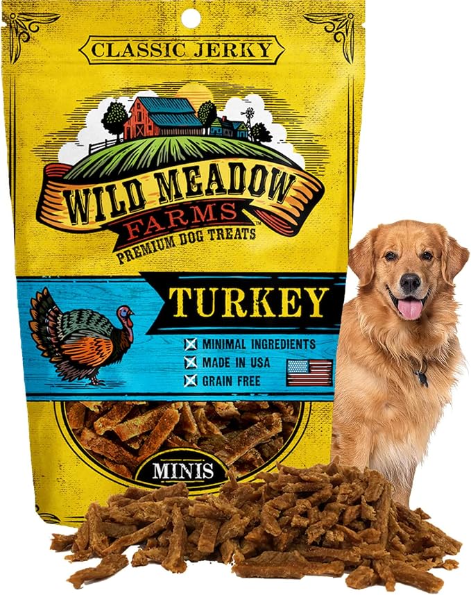 Classic Turkey Minis, Soft Jerky Training Treats for Dogs, Grain Free, All Natural & Perfectly Sized for Training & Rewards, 3.5oz