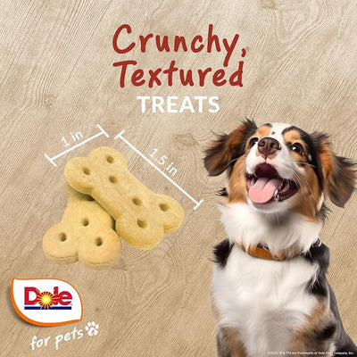 Dole for Pets Dog Biscuits Pup-kin Spice Pumpkin Fall Flavor Real Vegetable Flavor Vegan Crunchy Treats No Wheat Corn Soy No Artificial Additives Bite Size Training Snacks 7 OZ Single Bag Single