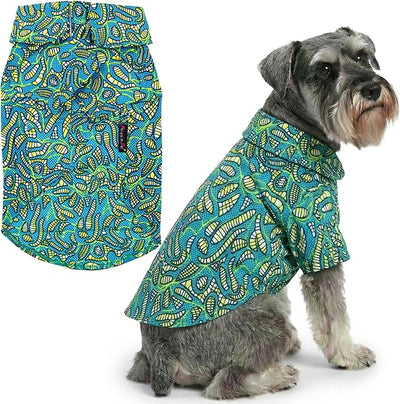 Parisian Pet Tribal Leaves Dog Shirt - Cotton Clothes for Large Dogs - Stylish Tropical Dog Outfit - Lightweight and Soft Puppy Clothes - Trendy Tshirts for Dogs - Comfortable Summer Camp Pet Apparel