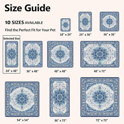 Washable Pee Pads for Dogs, Reusable Puppy Potty Training Pads, Ultra-Absorbent Thick Waterproof Leak-Proof Non-Slip Pads & Mat for Crate, Playpen, Floor, Whelping & Housebreaking , 2 Pack 24"x48"