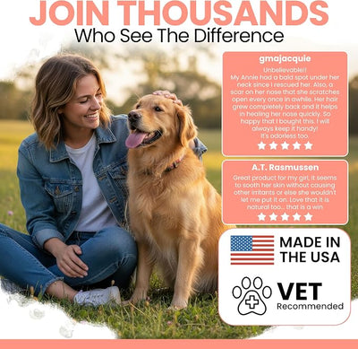 Chew + Heal Labs Natural Hot Spot Treatment for Dogs - 2 oz Soothing Oil for Hotspots and Itchy Skin with Natural Ingredients - Chlorhexidine Free - Good for Sensitive Skin - Made in the USA