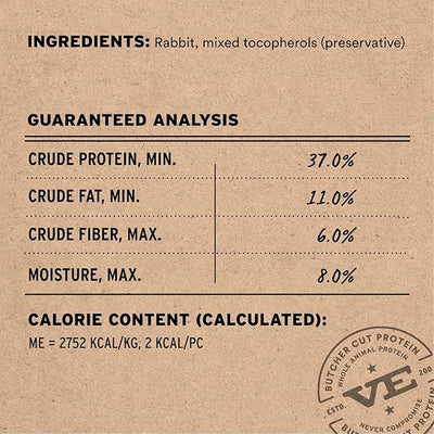 Vital Essentials Freeze Dried Dog Treats | Rabbit Bites, Single Protein | Premium Quality | Grain Free Training Treats for Dogs, 2 oz Bag