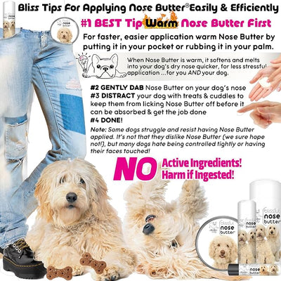 The Blissful Dog Goldendoodle Nose Butter for Dry, Cracked Skin, Lick-Safe Dog Nose Balm with Moisturizing Shea Butter, Almond, Olive, and Essential Oils, Pet Supplies, Uncented, 8 oz.