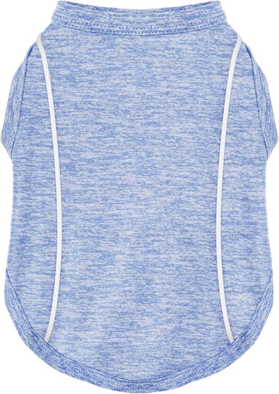 Stay Safe at Night: Stylish Reflective Strip Dog Shirt & Tank Top - Soft, Breathable Clothes with Sun Protection, Quick Dry, Stretchy, Lightweight for Small to Large Dogs Sea Blue 3XL