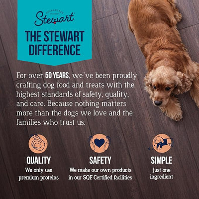 Stewart 100% Wild Salmon Dog Treats, 2.75 oz Pouch, ~55 Pieces, Freeze Dried Raw, Single Ingredient, 65% Protein Training Treats or Meal Topper, Grain Free, Gluten Free