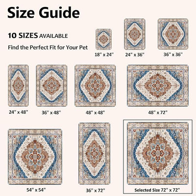 Washable Pee Pads for Dogs, Reusable Puppy Potty Training Pads, Ultra-Absorbent Thick Waterproof Leak-Proof Non-Slip Pads & Mat for Crate, Playpen, Floor, Whelping & Housebreaking , 1 Pack 72"x72"