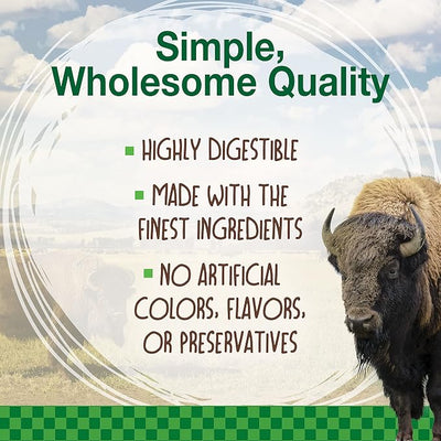 Nylabone Healthy Edibles Wild Natural Long-Lasting Bison Flavor Bone Chew Treats for Dogs, Large (1 Count) (Pack of 4)