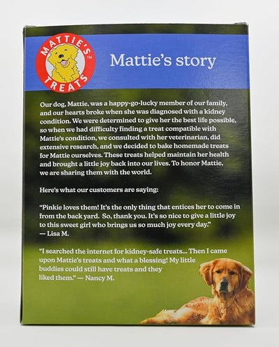 Mattie's Treats: 1 Pound Box; Low Protein, Low Phosphorus, Low Sodium Dog Treats