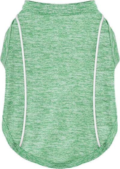 Stay Safe at Night: Stylish Reflective Strip Dog Shirt & Tank Top - Soft, Breathable Clothes with Sun Protection, Quick Dry, Stretchy, Lightweight for Small to Large Dogs Green XL