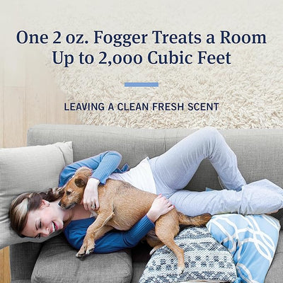 PetArmor Home Fogger, Kills Fleas, Ticks, Mosquitoes & Other Listed Insects, Helps Eliminate Pet Odor, Clean Fresh Scent, Protects for 7 Months, 3 2oz Canisters (Pack of 2)