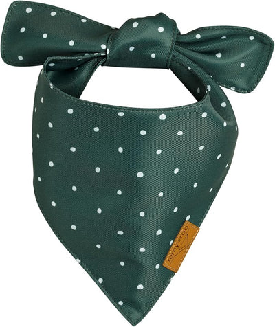 Remy+Roo Dog Bandanas - 2 Pack | Evergreen Christmas Dog Bandanas Set | Premium Durable Fabric | Patented Shape Bandanas for Dogs (Clementine, Small)