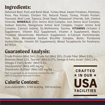 Merrick Backcountry Grain Free Dry Adult Dog Food, Kibble With Freeze Dried Raw Pieces, Hero’s Banquet Recipe - 4.0 lb. Bag