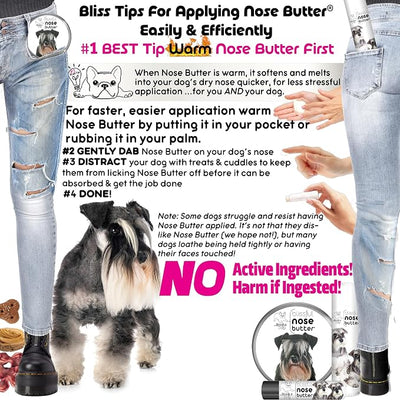 The Blissful Dog Schnauzer Unscented Nose Butter - Dog Nose Butter, 0.50 Ounce