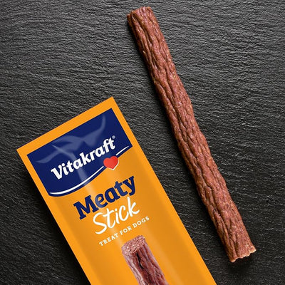 Vitakraft MeatyStick Lamb, Jerky Treat for Dogs, No Added Sugar, Real Meat #1 Ingredient, No Artificial Preservatives, Flavors or Colors, Naturally Smoked, Individually Packed, 1.0 oz, Stick, 15 count