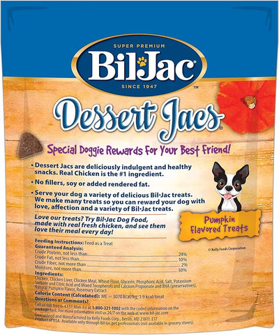 Bil-Jac Dessert Jacs Soft Treats for Dogs | Pumpkin Flavor Dog Treats | 10 oz