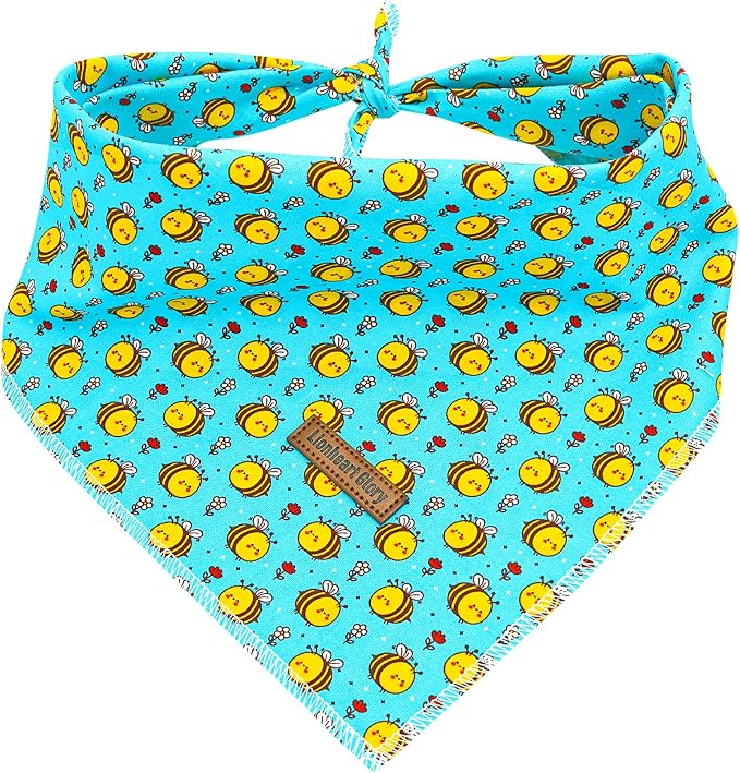 Lionheart glory St. Patrick's Day Dog Bandana Dog Kerchief 1 Pack Washable Soft Comfortable Dog Scarf, Square Adjustable Girl or Boy Dog Bandanas for Medium Large Dogs