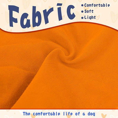 Stylish Cotton Dog Shirt with Print, Soft & Breathable, All-Season Comfort, Fits Most Breeds - Perfect Pet Apparel for Small, Medium, Large Dogs.Orange S